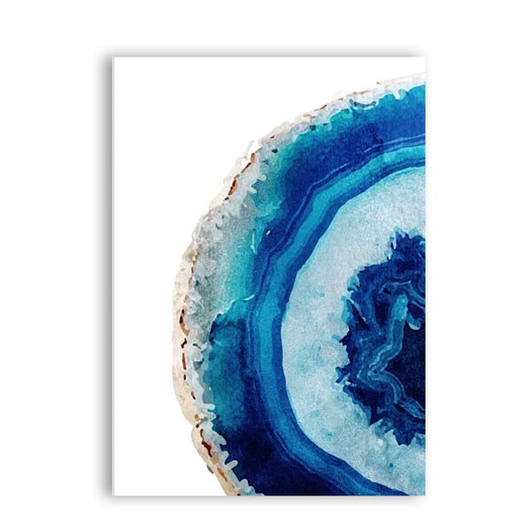 Blue Agate Poster Wall Art