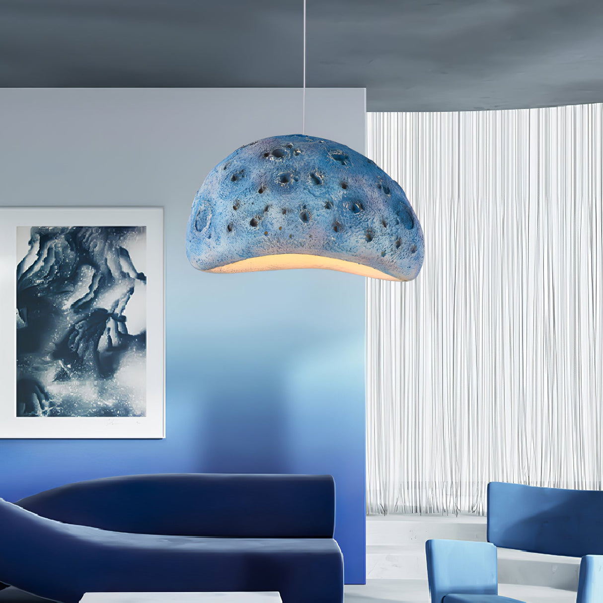 Blue Planet Moon Pendant Lamp