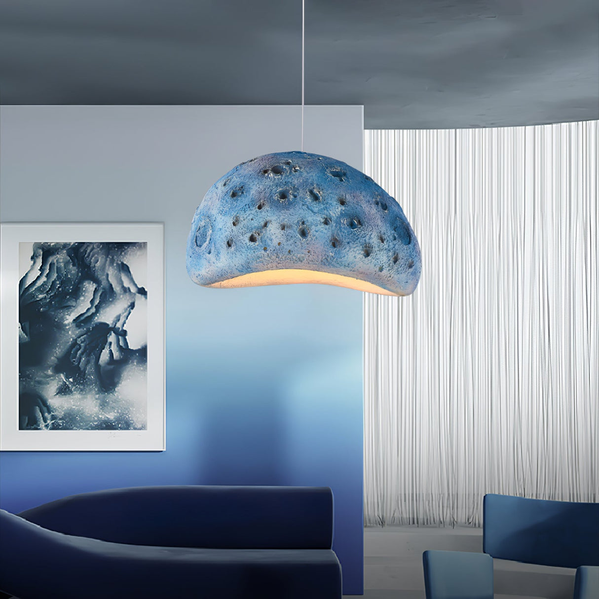 Blue Planet Moon Pendant Lamp