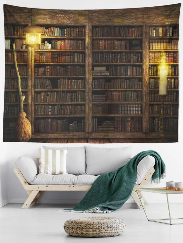 Bookshelf Pattern Tapestry