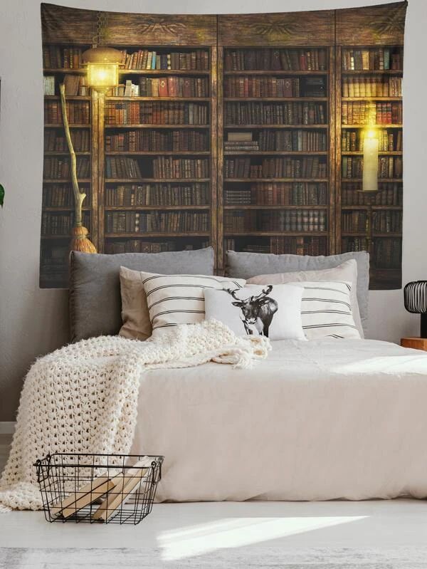 Bookshelf Pattern Tapestry