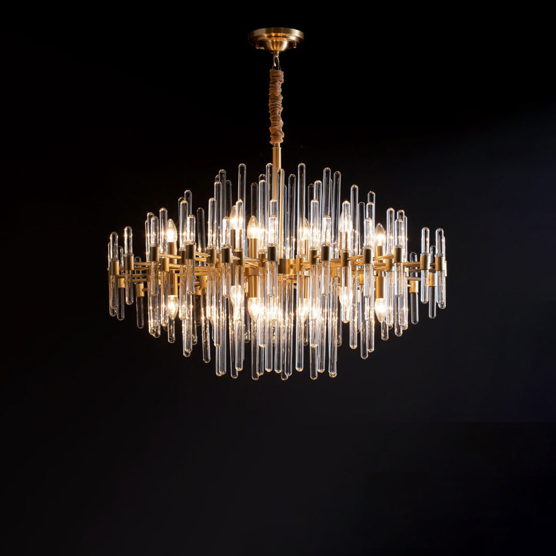 Vintage Antique Brass Chandelier