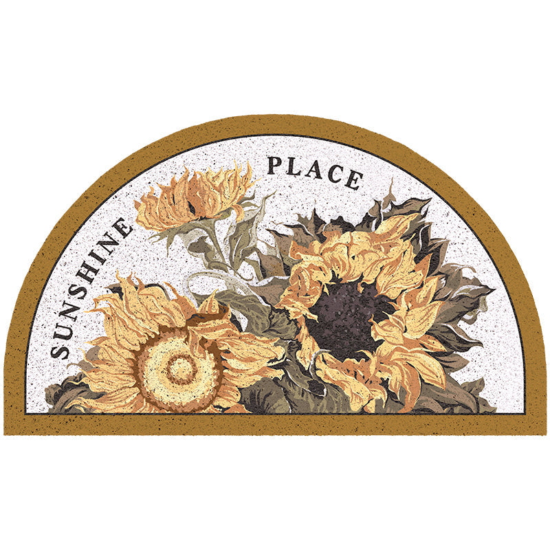 Brown Sunflower Entrance Door Mat