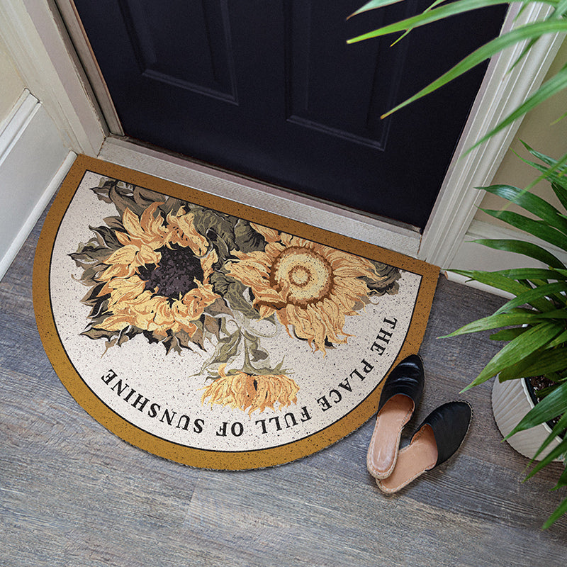 Brown Sunflower Entrance Door Mat