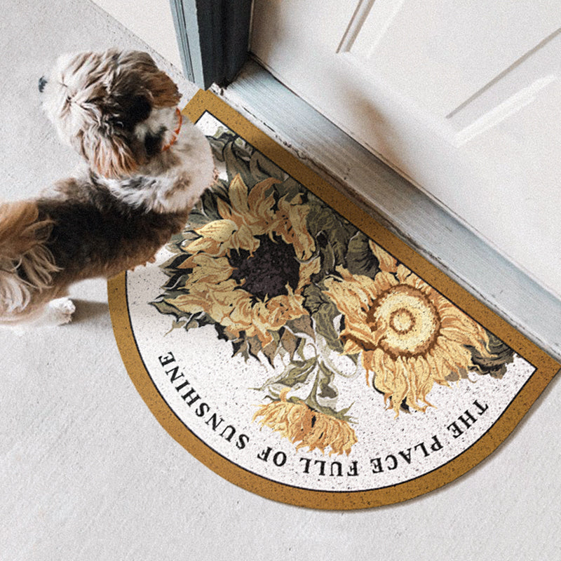 Brown Sunflower Entrance Door Mat