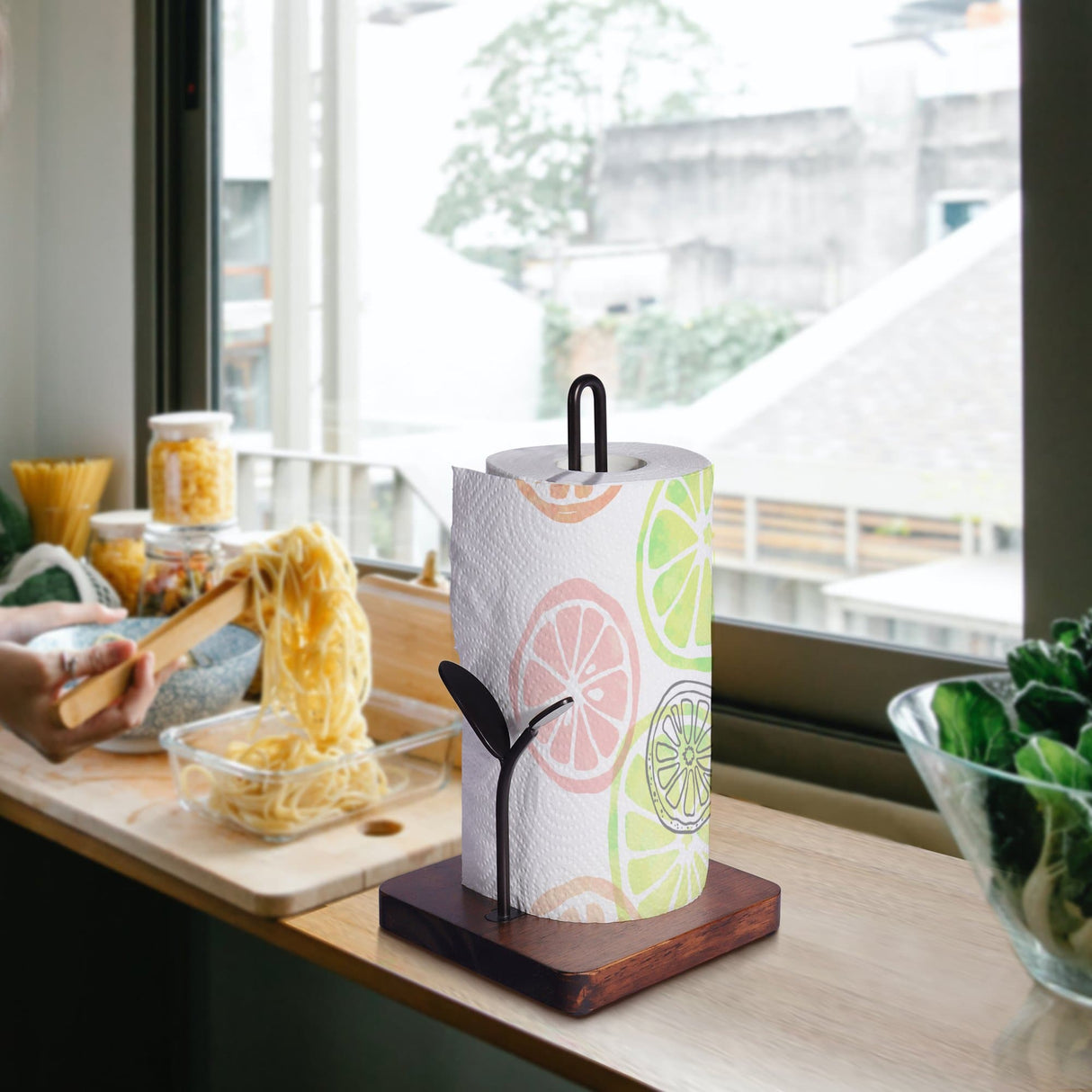 Rustic Wooden Paper Towel Holder