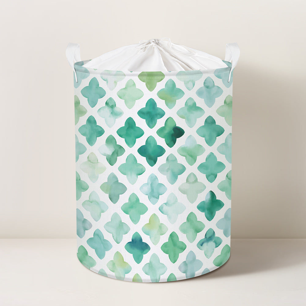 Green Leaf Collapsible Laundry Hamper
