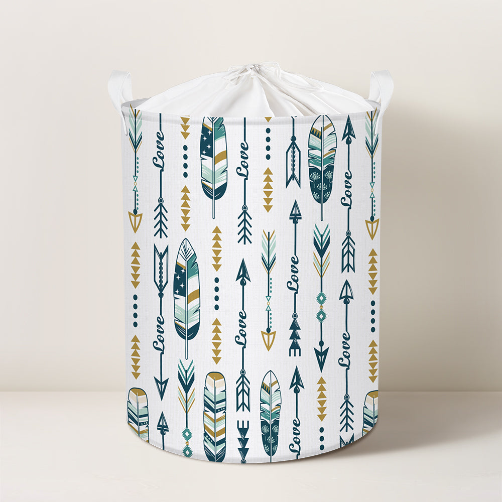 White Arrow Collapsible Laundry Hamper