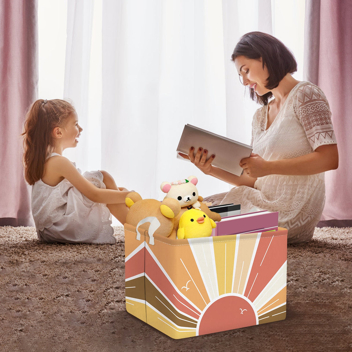 Red Nordic Collapsible Storage Basket