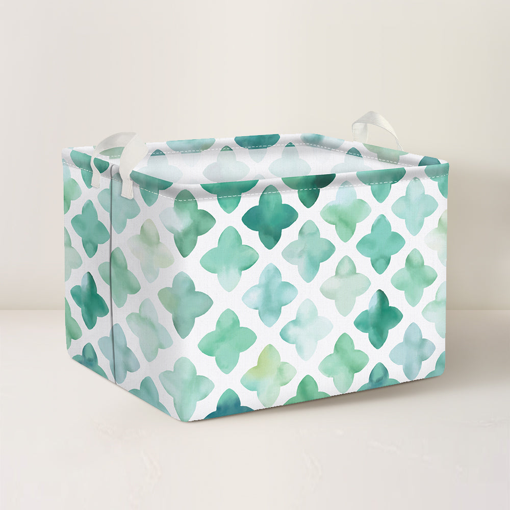 Green Leaf Collapsible Storage Basket
