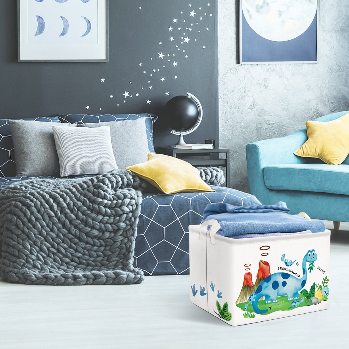 Simple Dinosaur Collapsible Storage Basket