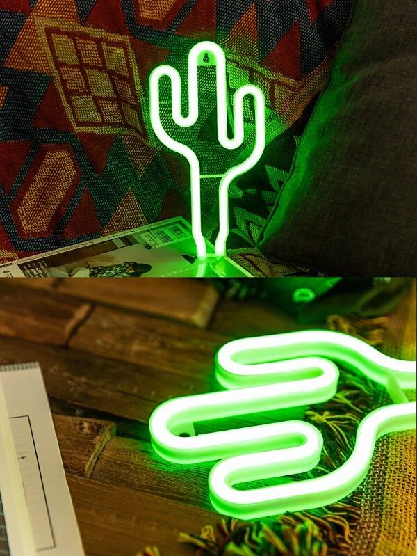 Cactus Design Green Neon Light
