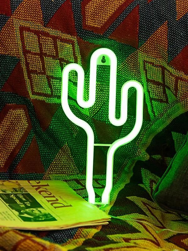 Cactus Design Green Neon Light
