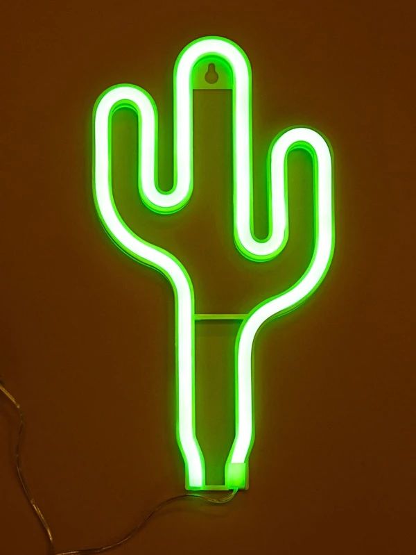 Cactus Design Green Neon Light