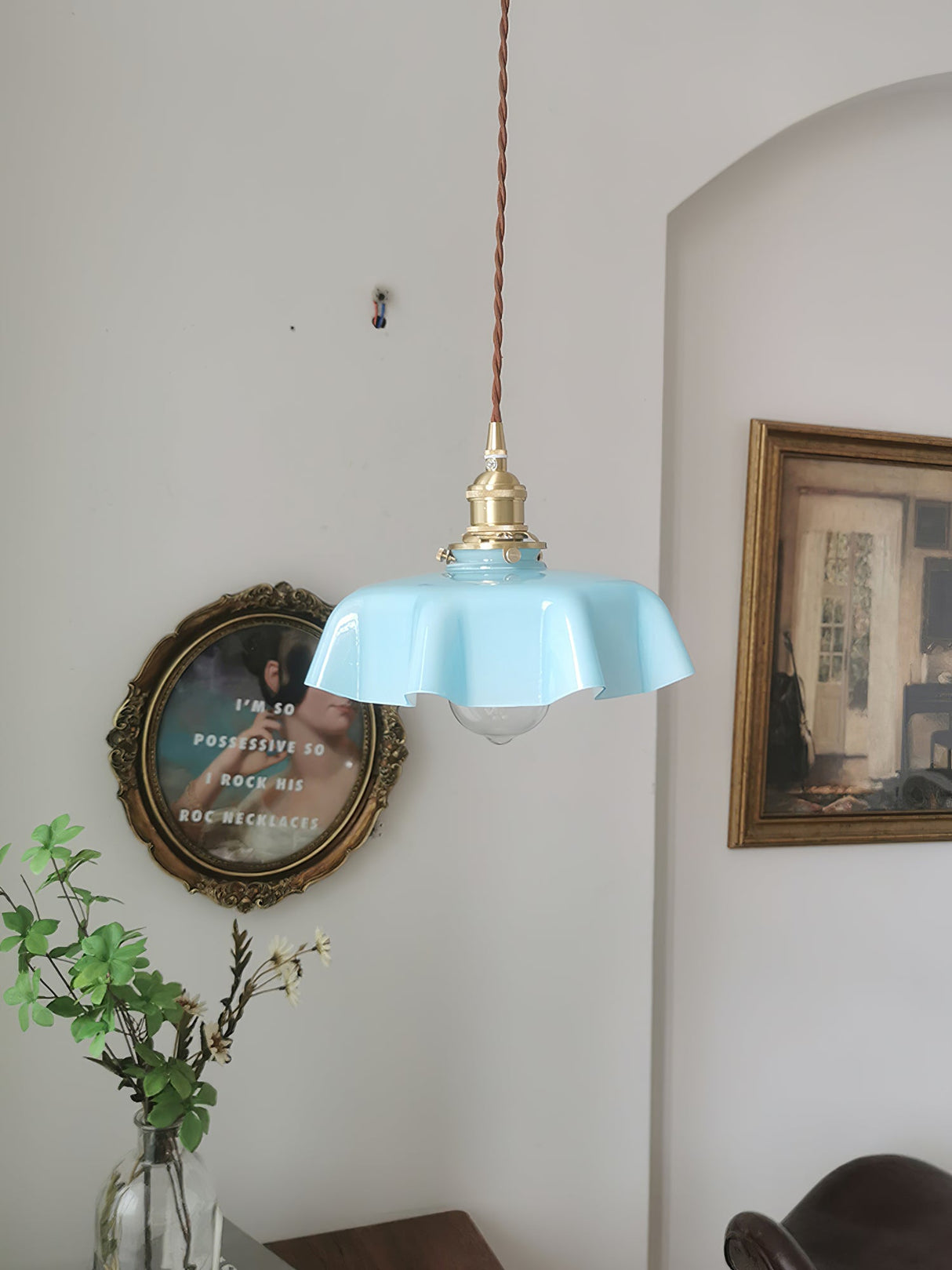 Mint Green French Pendant Lamp