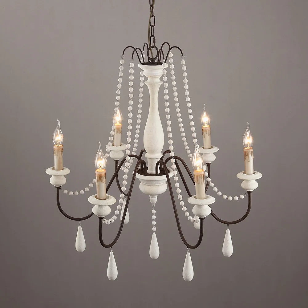 Candle Style Beaded Chandelier