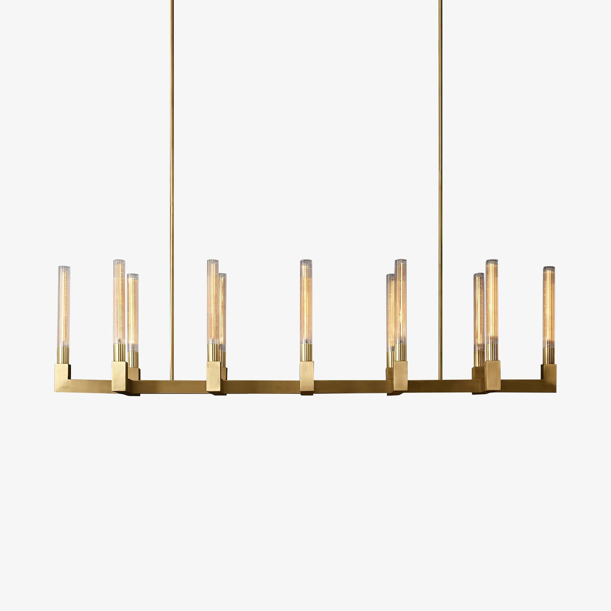 Brass Linear Chandeliers