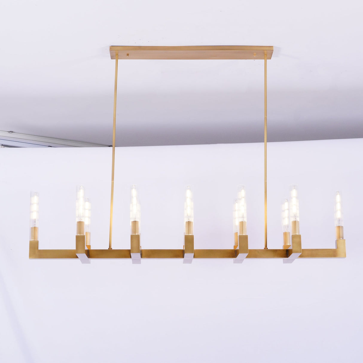 Brass Linear Chandeliers