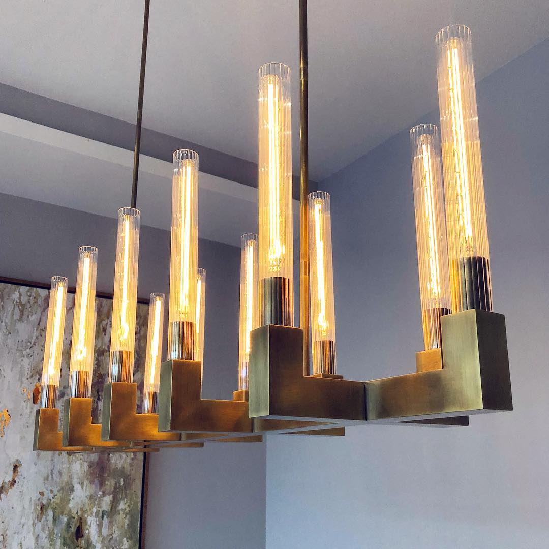 Brass Linear Chandeliers