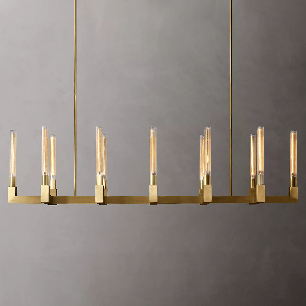 Brass Linear Chandeliers