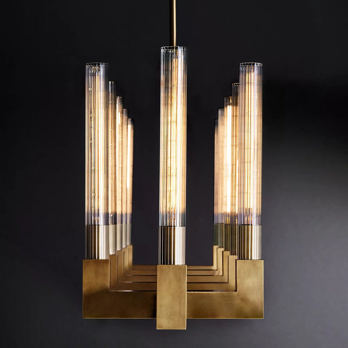Brass Linear Chandeliers