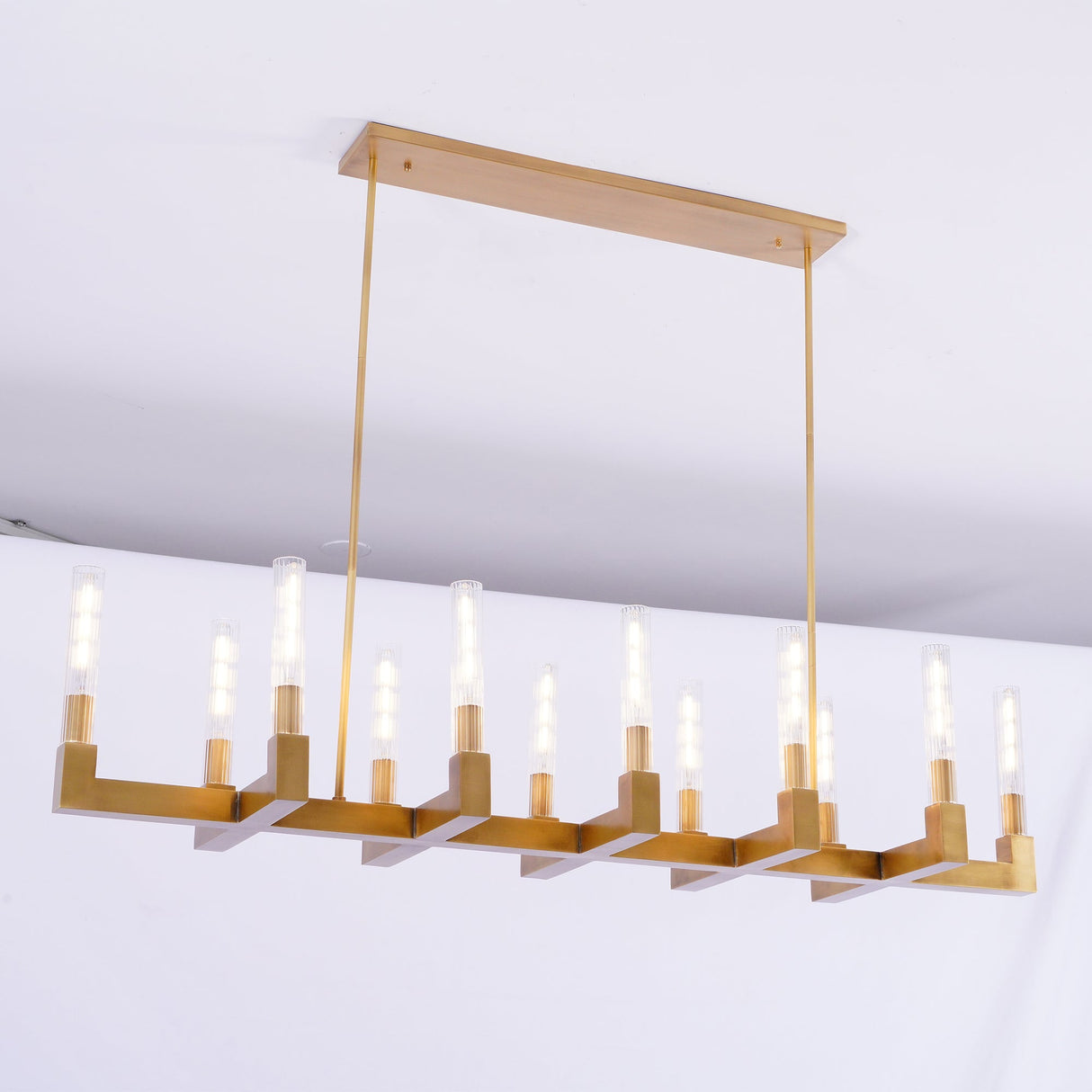 Brass Linear Chandeliers