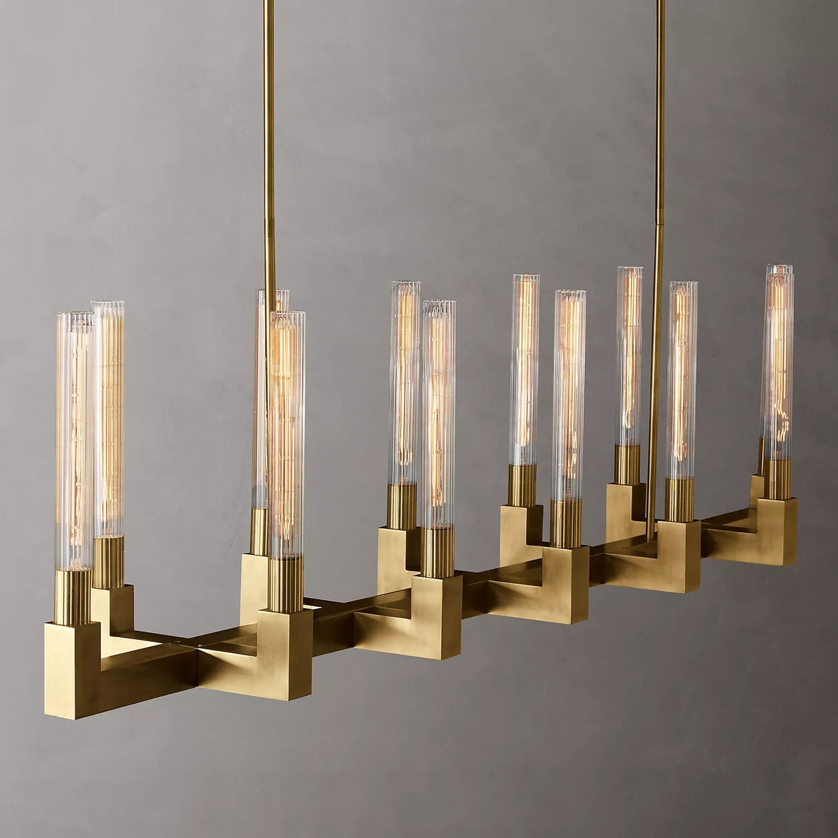 Brass Linear Chandeliers