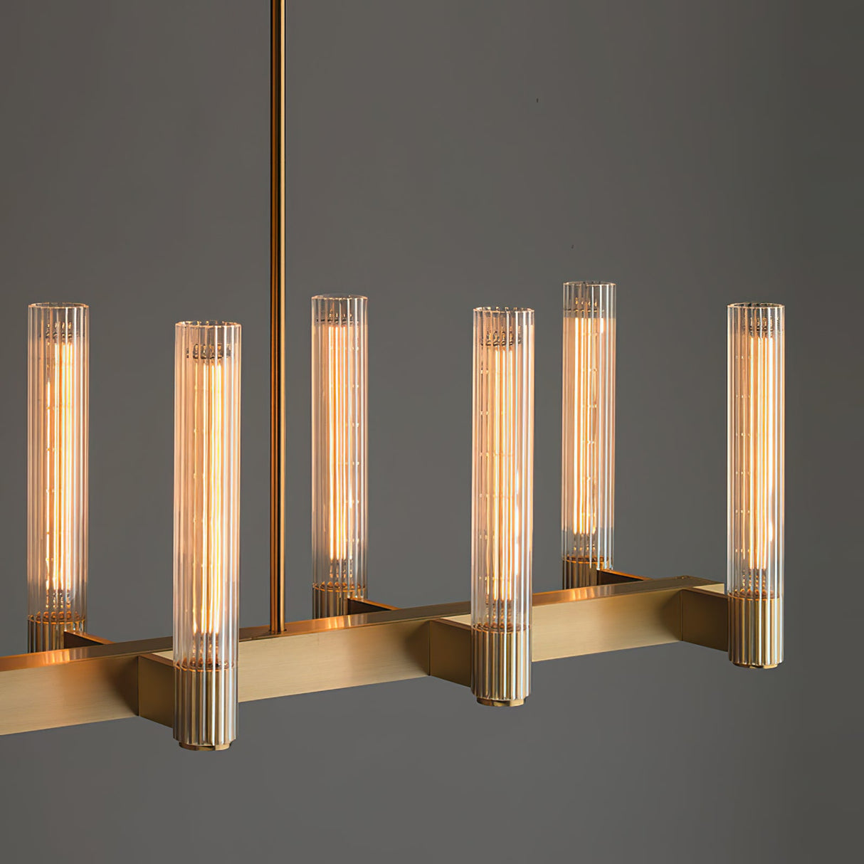 Brass Linear Chandeliers