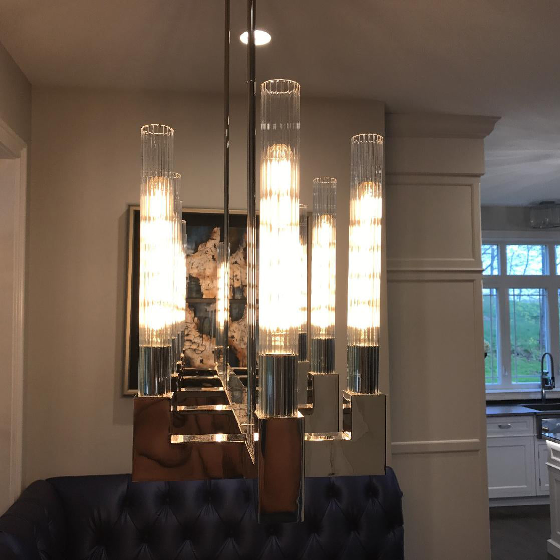 Brass Linear Chandeliers