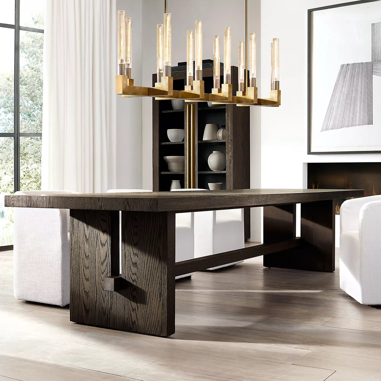 Brass Linear Chandeliers