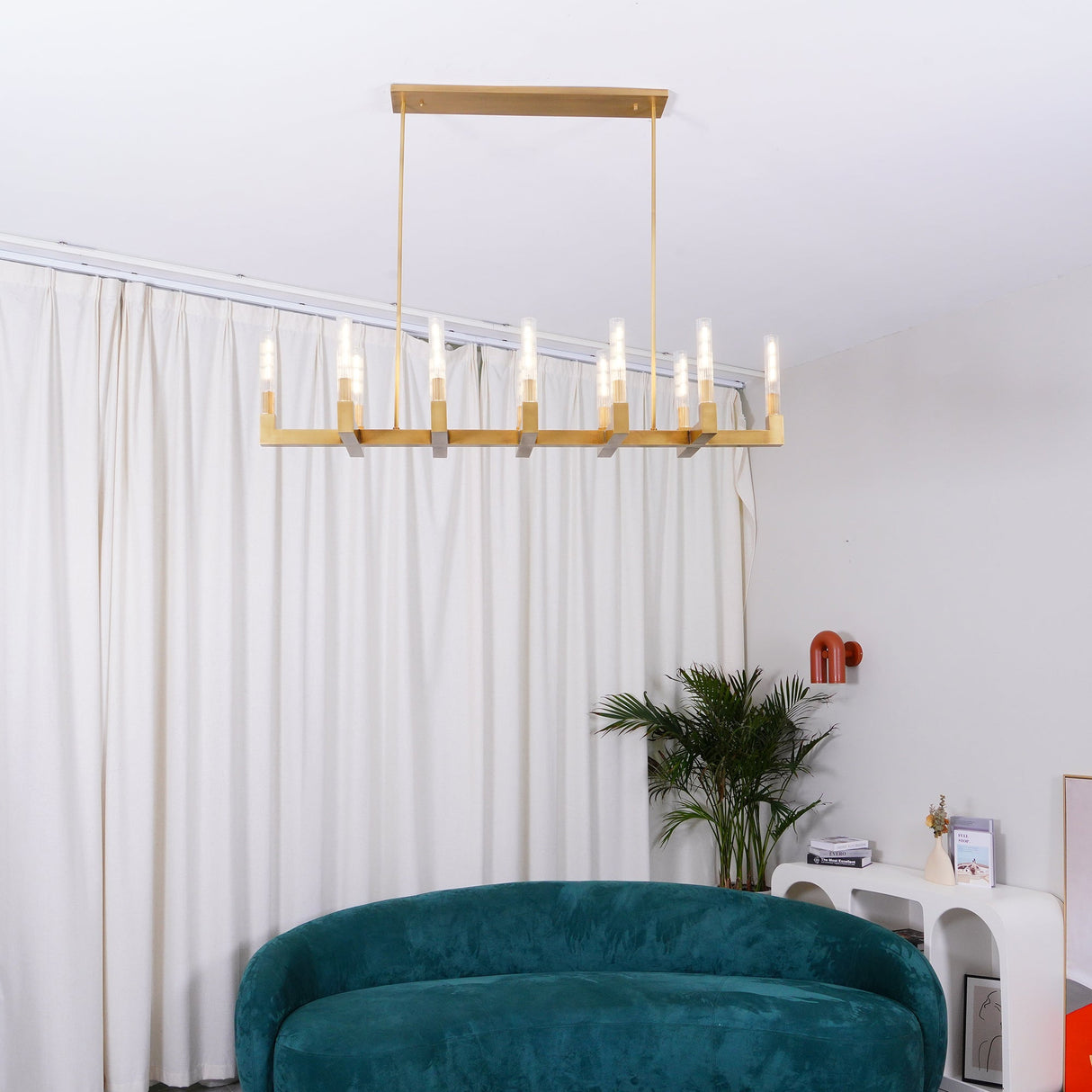Brass Linear Chandeliers