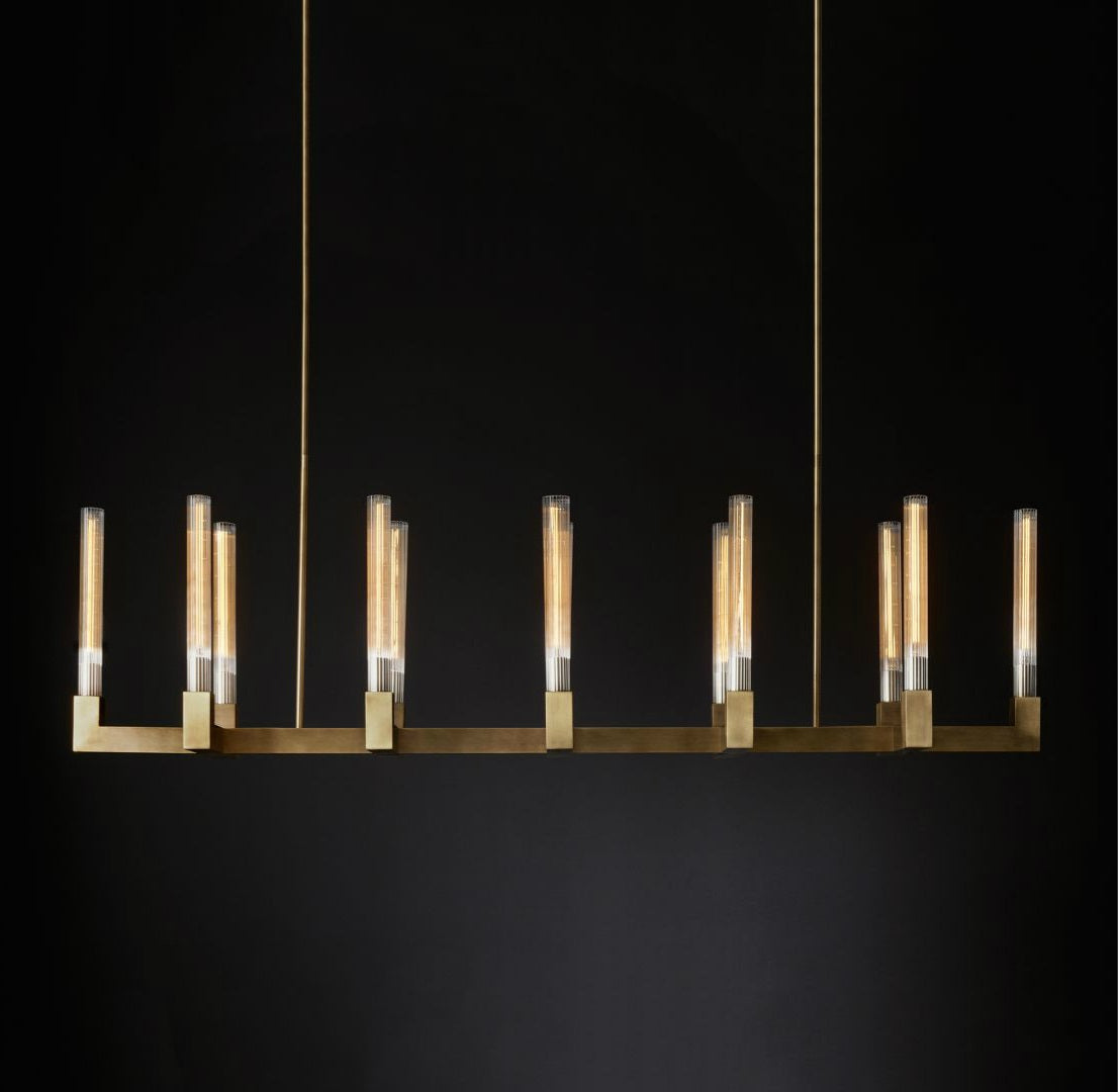 Brass Linear Chandeliers