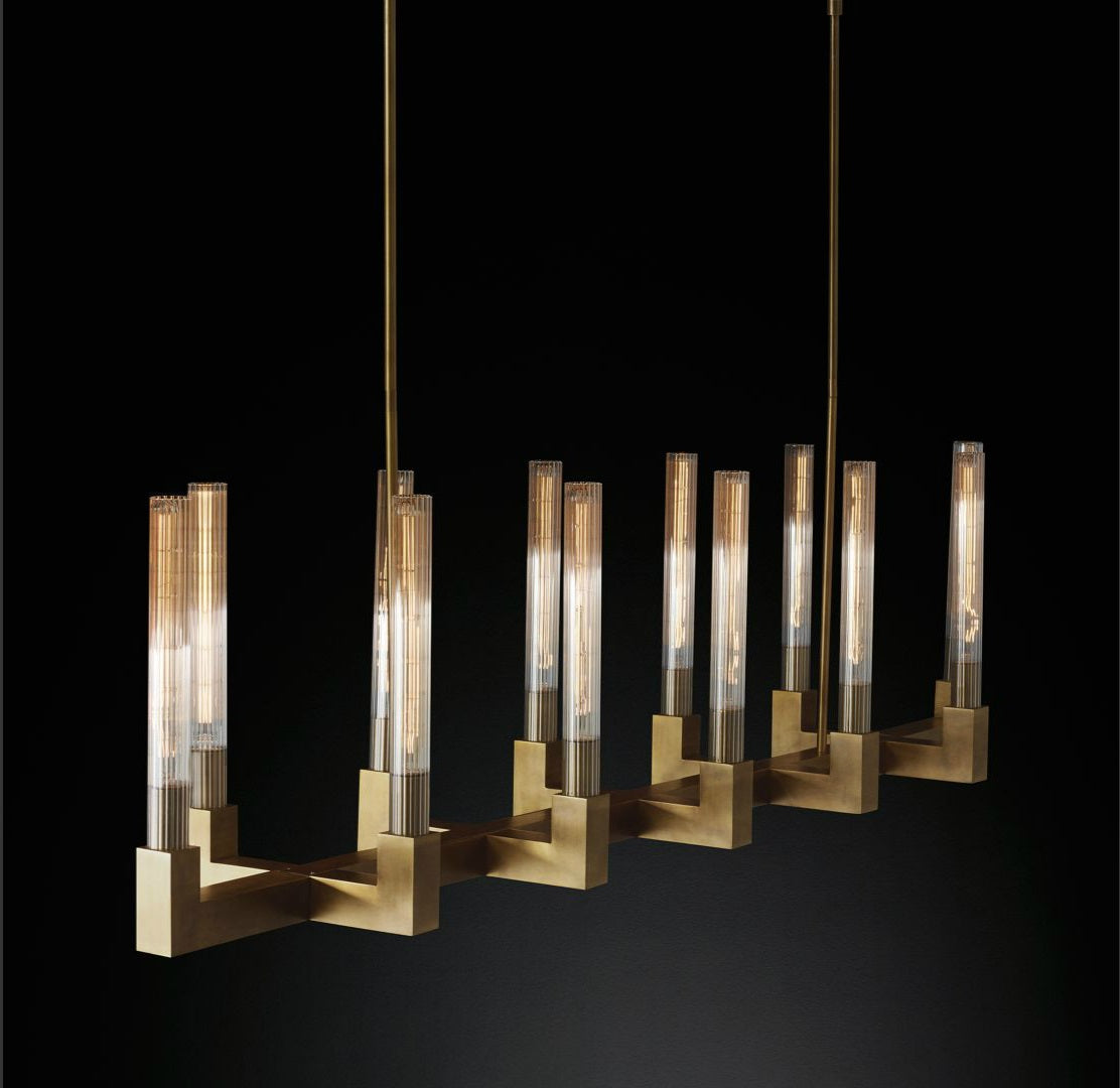 Brass Linear Chandeliers