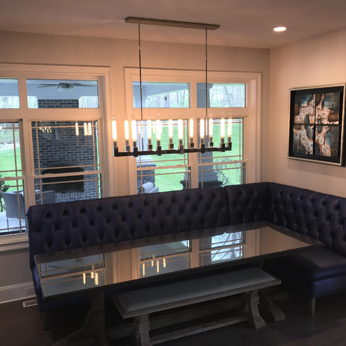 Brass Linear Chandeliers