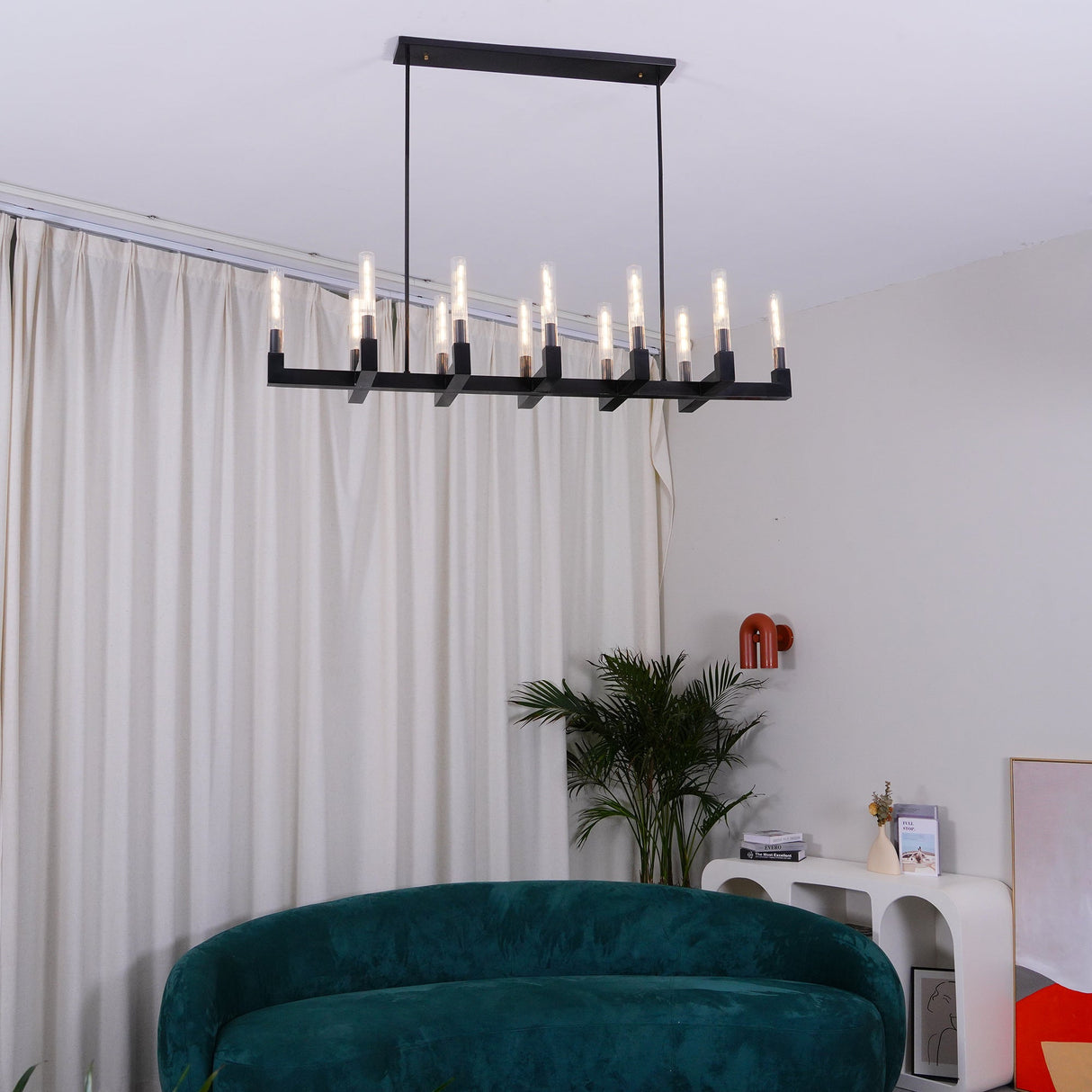 Brass Linear Chandeliers