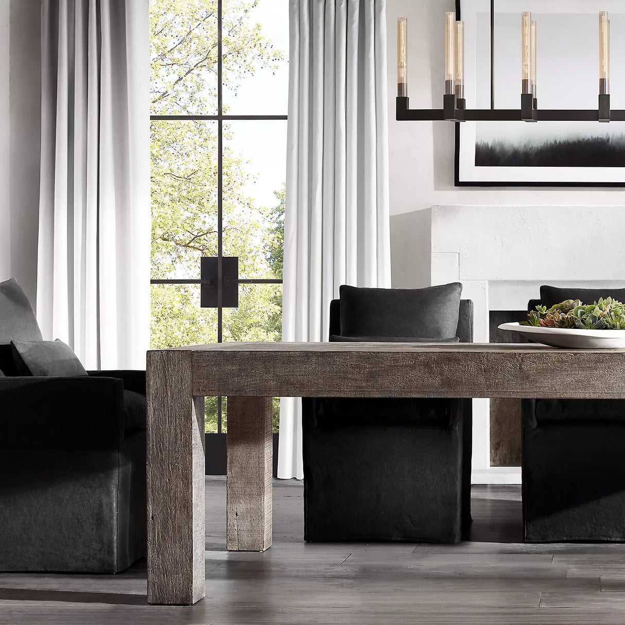 Brass Linear Chandeliers