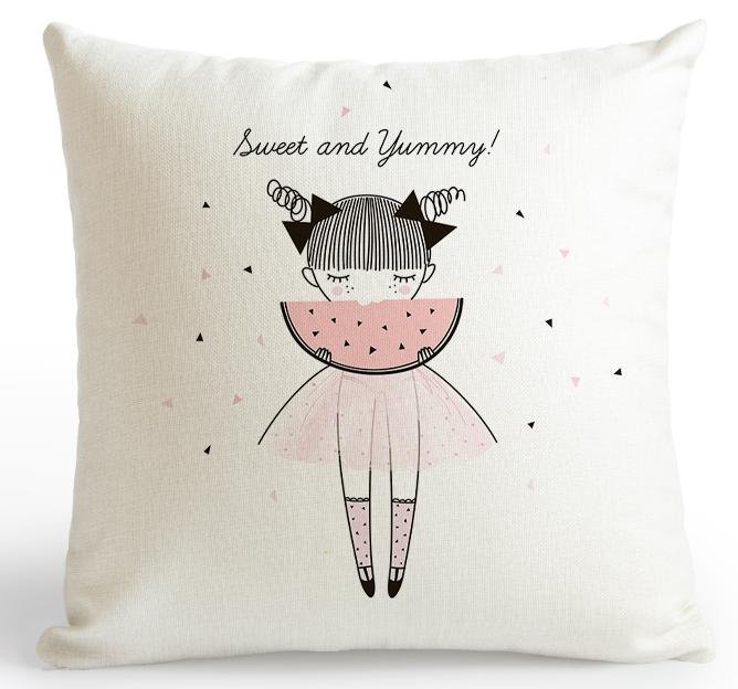 Pink Cushion Decoration Giraffe Koala Zebra Balloon Throw Pillow