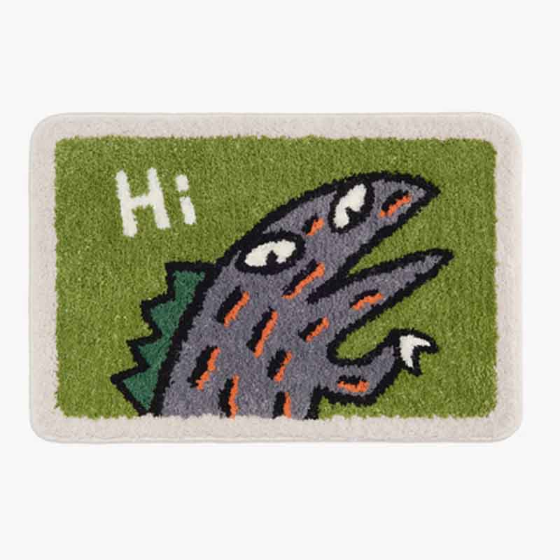 Cartoon Little Dinosaur Sayhi Bath Mat
