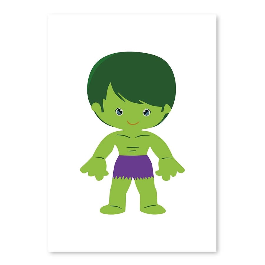 Kids Cartoon Superhero Batman Superman Wall Art Poster Print