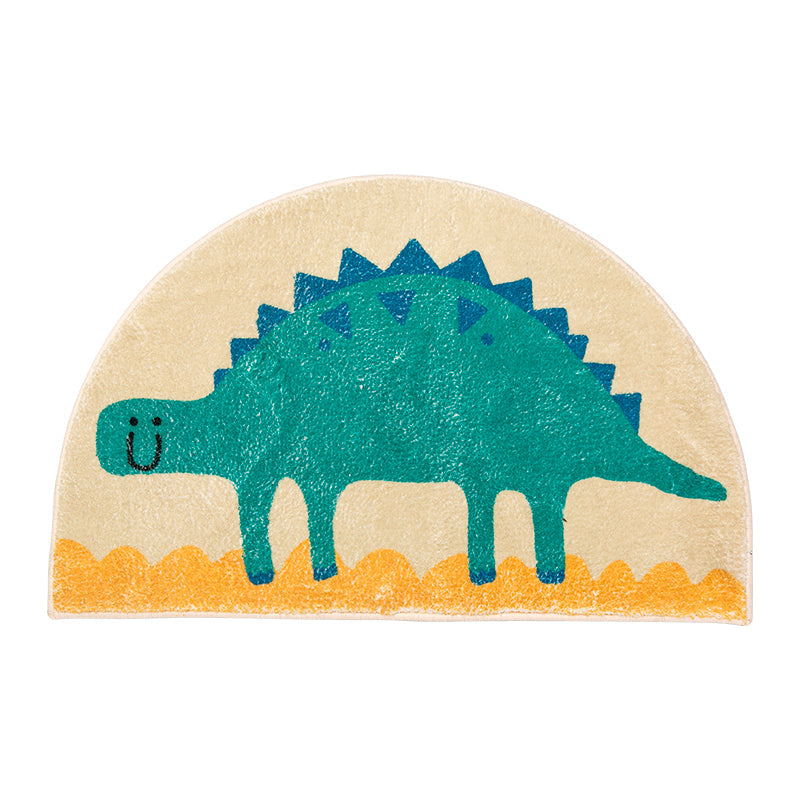 Cartoon Dinosaur Semicircle Bath Mat