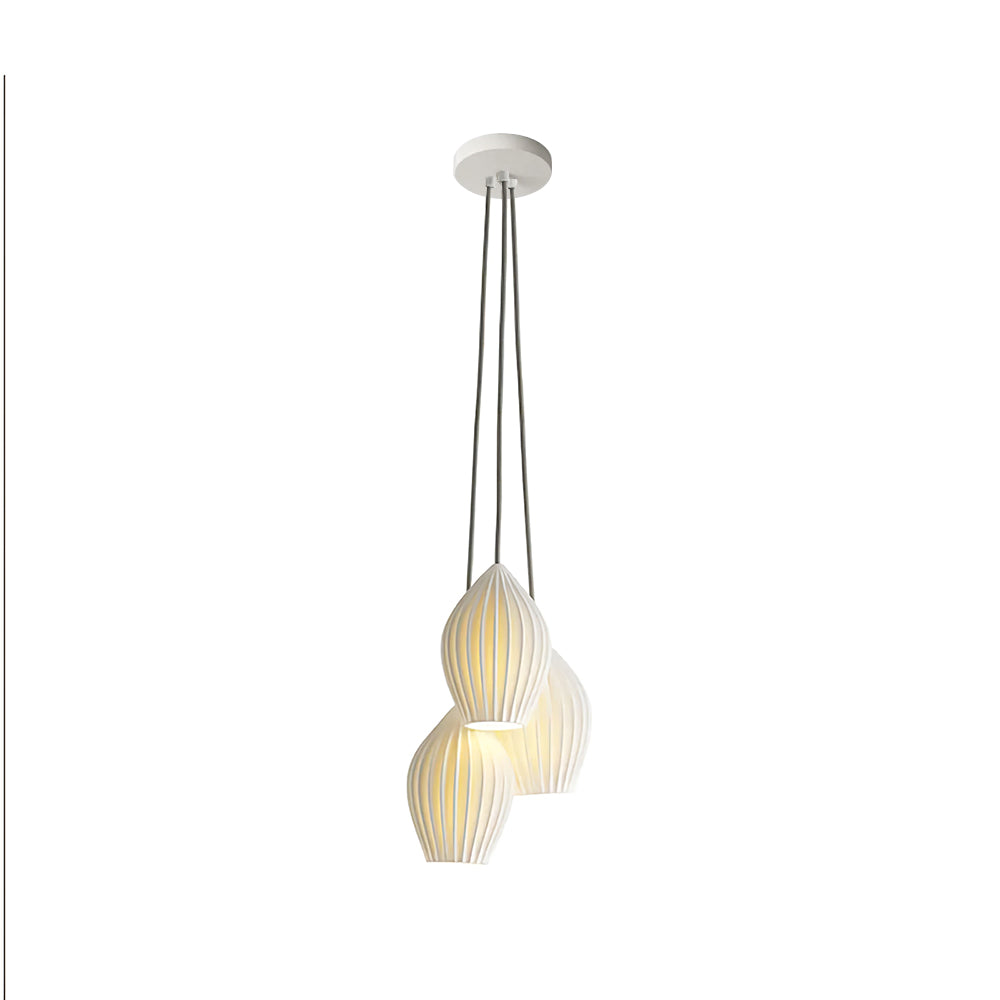 Ceramic Ribbed Pendant light