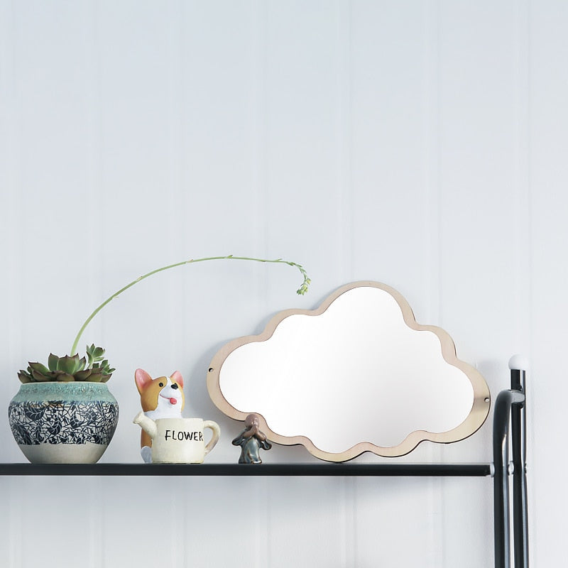 Children Decorative Mirror Baby Room Rabbit Bowknot Wall Frame Creative Home Art Decoration