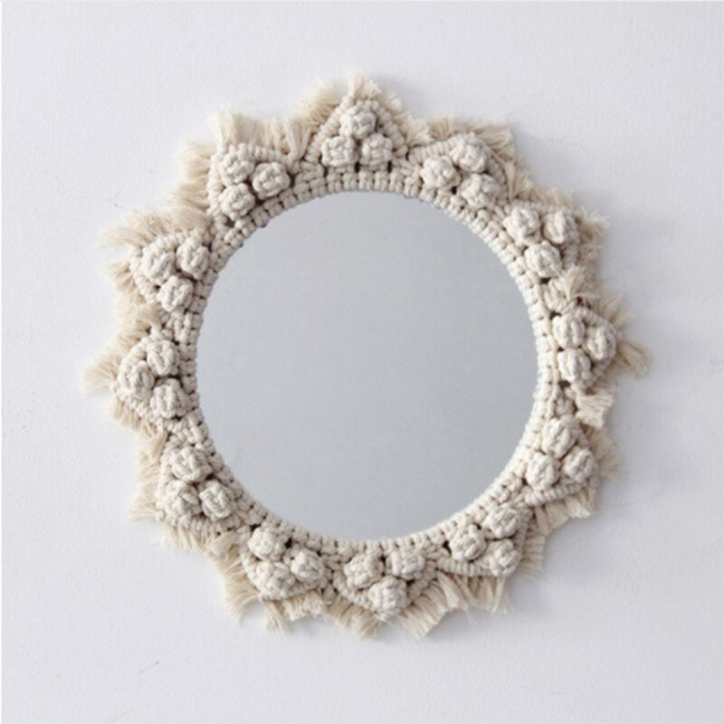 Children Decorative Mirror Baby Room Rabbit Bowknot Wall Frame Creative Home Art Decoration