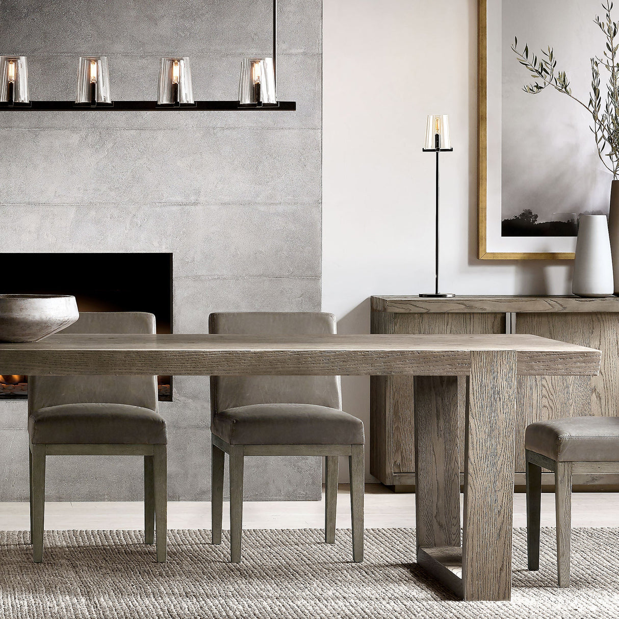 Clear Glass Linear Chandelier