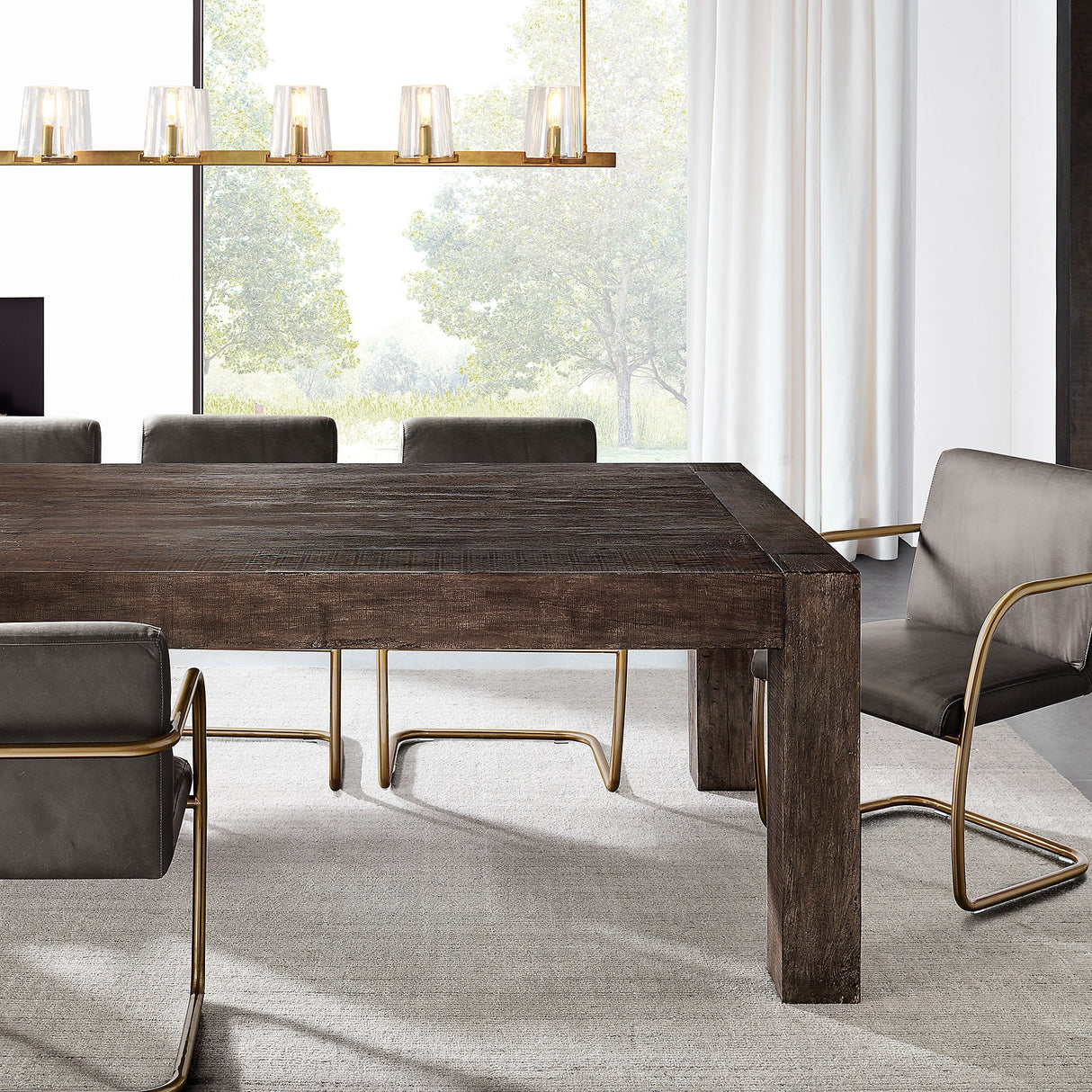 Clear Glass Linear Chandelier