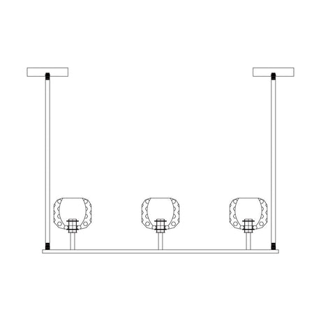 Crystal Ball Linear Chandelier