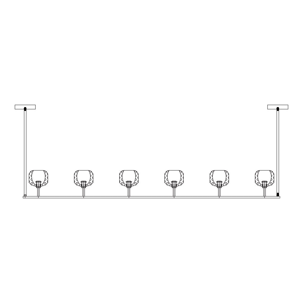 Crystal Ball Linear Chandelier