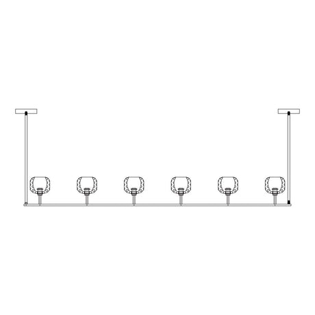 Crystal Ball Linear Chandelier