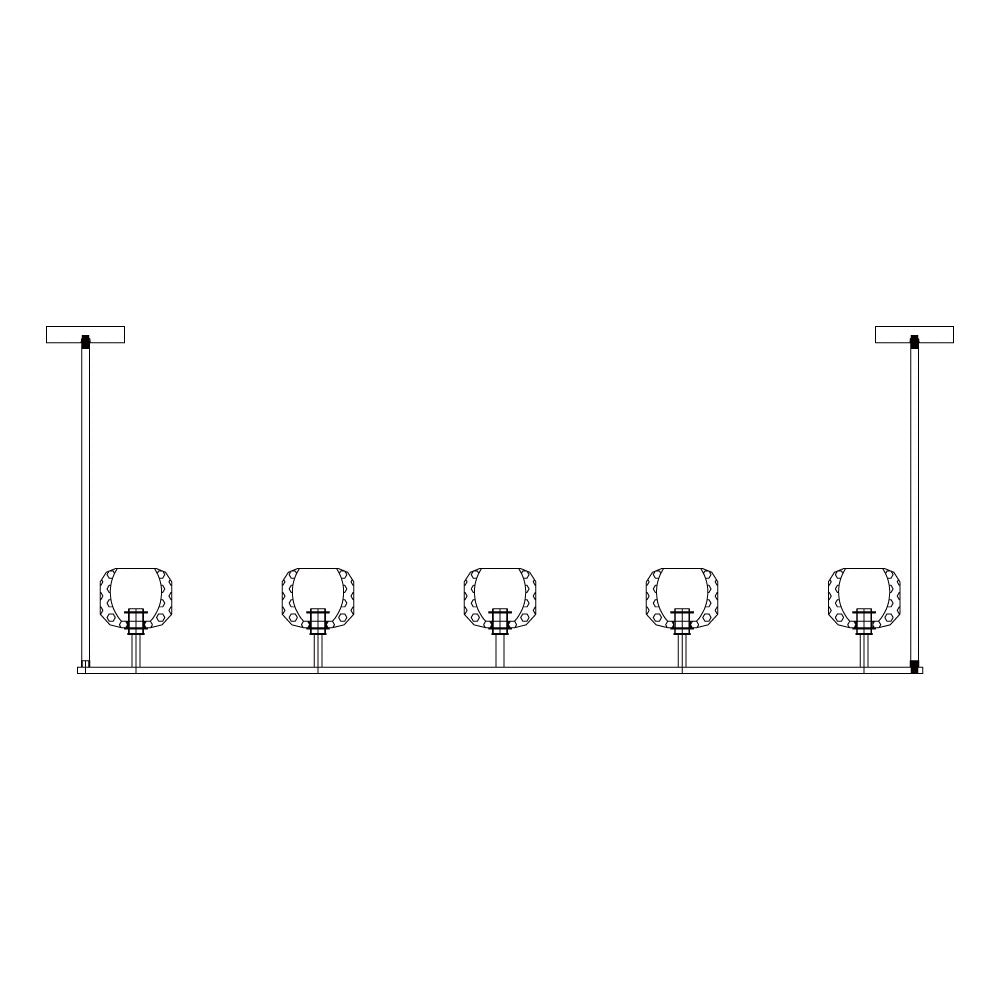 Crystal Ball Linear Chandelier
