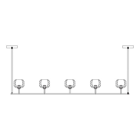Crystal Ball Linear Chandelier